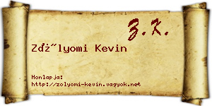 Zólyomi Kevin névjegykártya